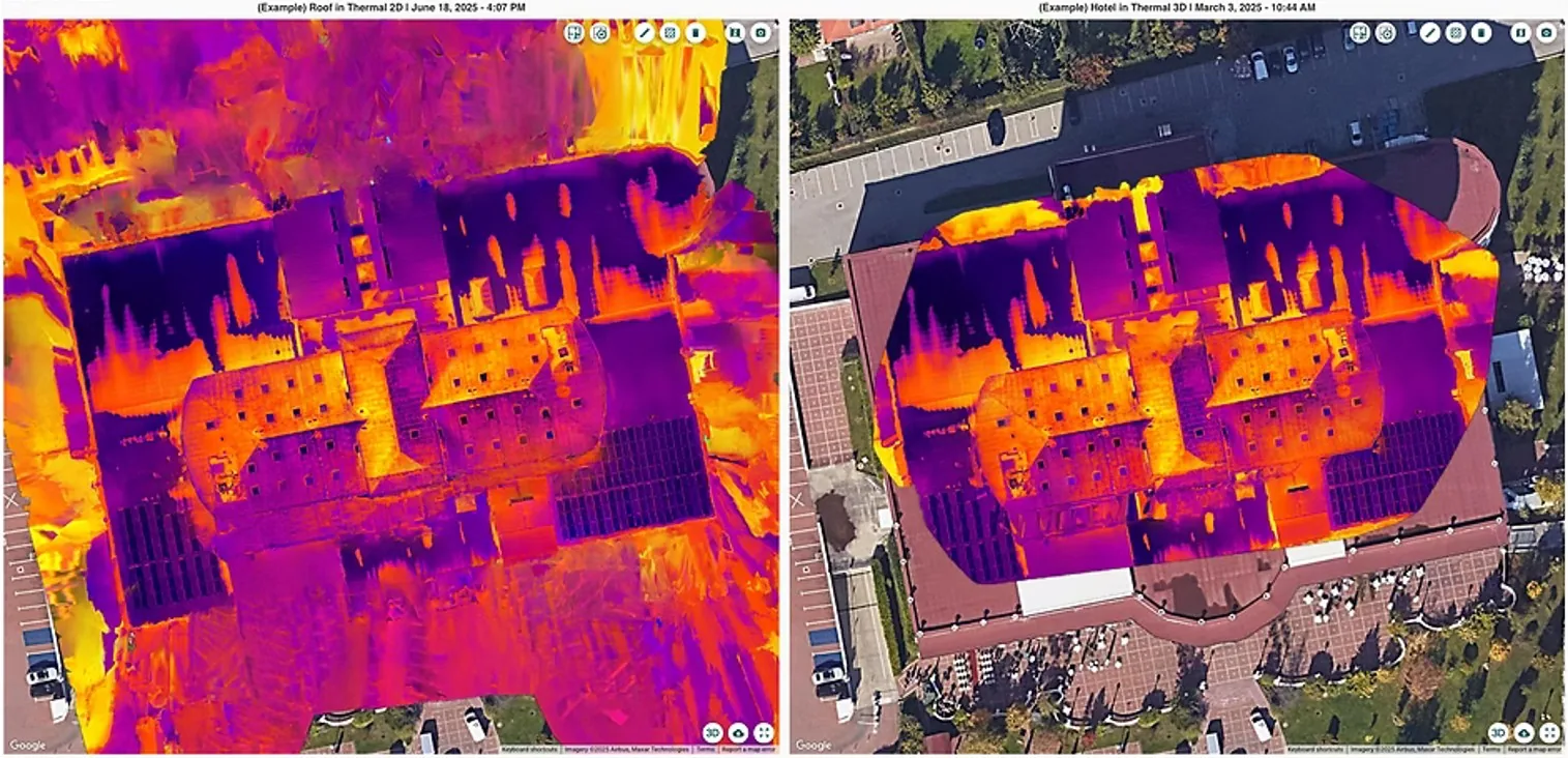 Thermal imaging captured during drone inspection
